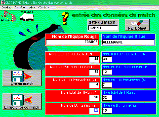 Entrée des données
